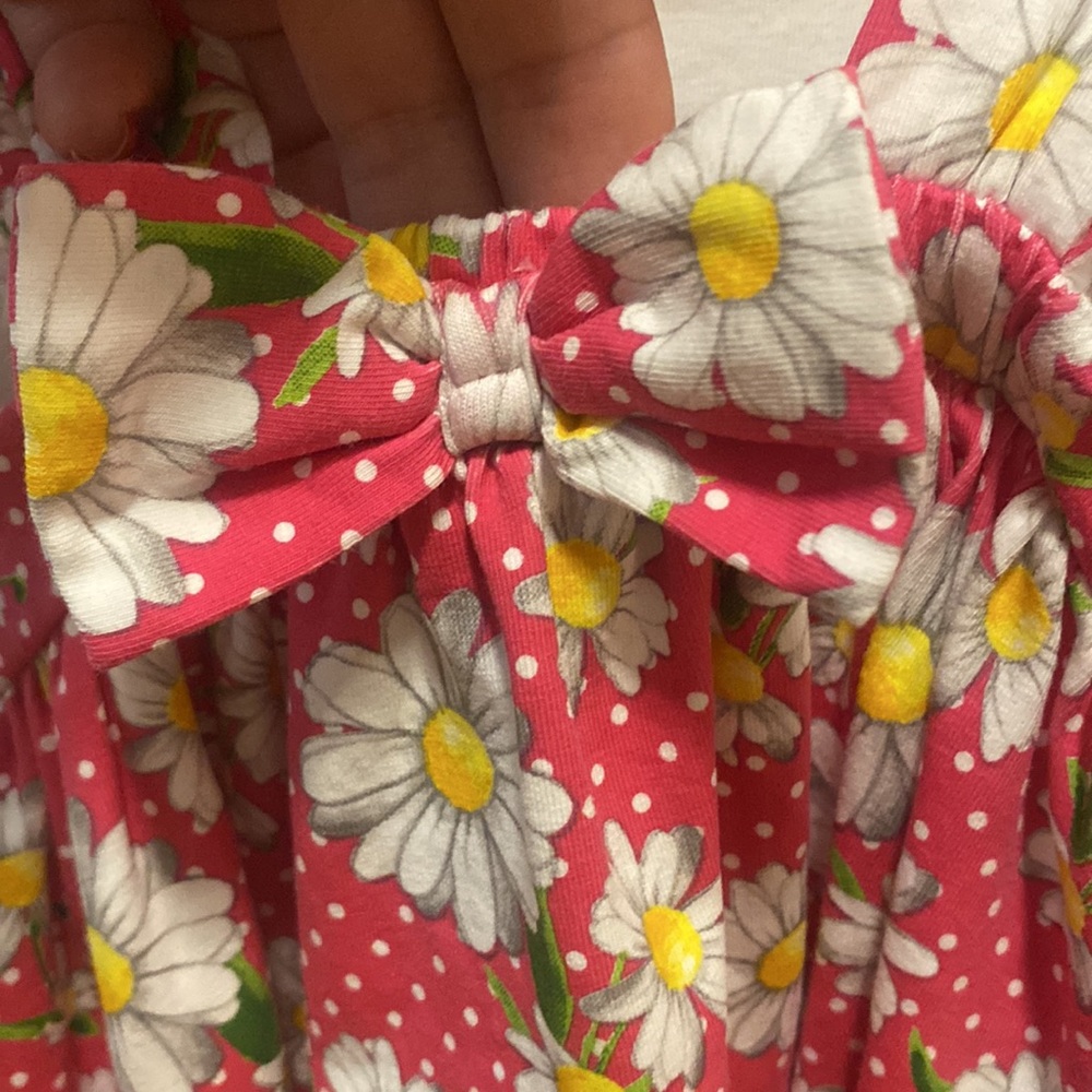 Super Cute Mayoral Pink Floral and Polka Dot Sleeveless Baby Girl Dress 12M - Picture 4 of 5